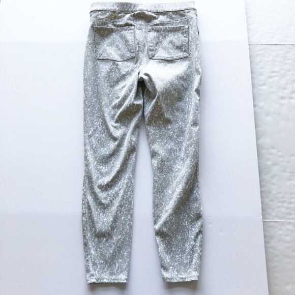 SPANX Jean-Ish Ankle Leggings Speckled Grey Pull On Pants Jeans Womens Large - Picture 4 of 9